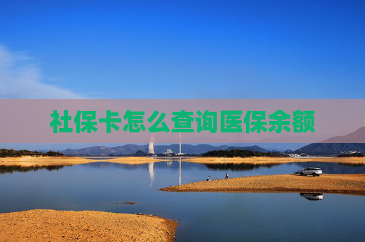 社保卡怎么查询医保余额