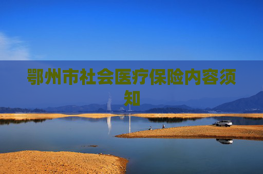 鄂州市社会医疗保险内容须知