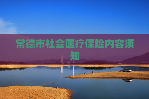 常德市社会医疗保险内容须知