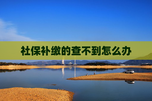 社保补缴的查不到怎么办