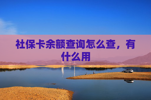 社保卡余额查询怎么查，有什么用
