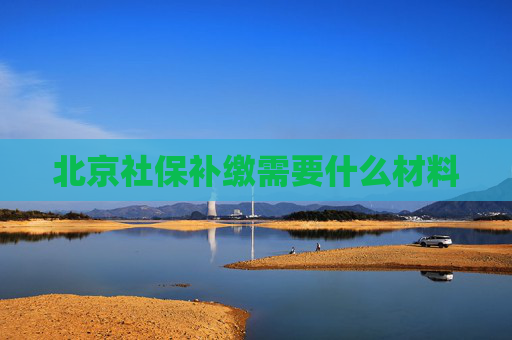 北京社保补缴需要什么材料