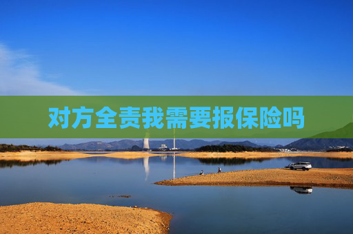对方全责我需要报保险吗