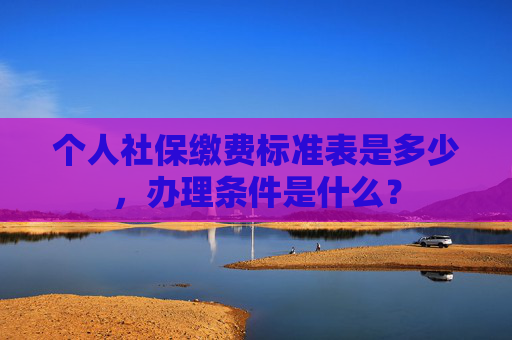 个人社保缴费标准表是多少，办理条件是什么？