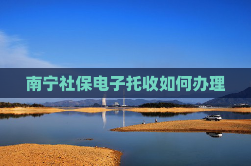 南宁社保电子托收如何办理
