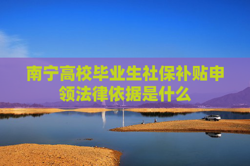 南宁高校毕业生社保补贴申领法律依据是什么