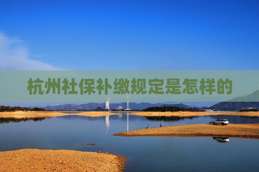 杭州社保补缴规定是怎样的